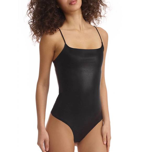 NEW COMMANDO faux leather cami bodysuit in black - Picture 1 of 2